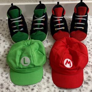 Mario hat and shoes/ Luigi hat and shoes